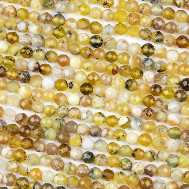 Yellow Opal 5mm Round Beads - 15 inch strand