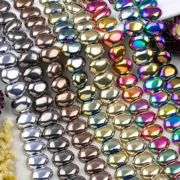 Cherry Tree Beads Glass 11x16mm Pebble Beads - 16 inch strand  Cherry Tree Beads Glass 11x16mm Pebble Beads - 16 inch strand