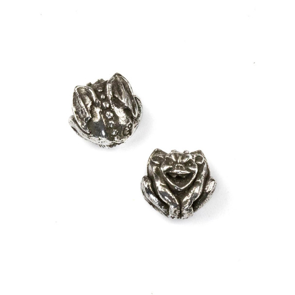 Green Girl Studios Pewter 12x14mm Gargoyle Bead with a 3mm Hole- 1 per bag   Green Girl Studios Pewter 12x14mm Gargoyle Bead with a 3mm Hole- 1 per bag