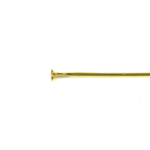 Gold Plated Brass 1.5 inch, 22g Headpins - 150 per bag