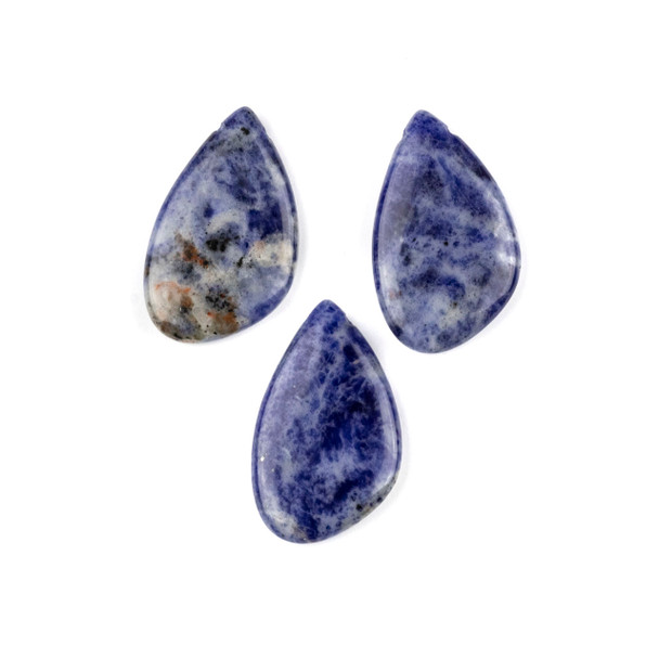 Sodalite 18x30mm Top Side Drilled Free Form Pendant - 1 per bag