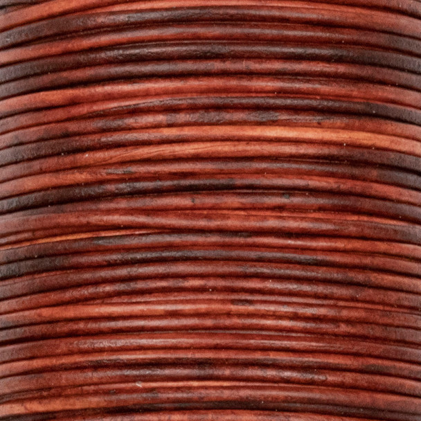 1mm Antique Cherry Wood Red Leather Cord - #413, 25 meter spool