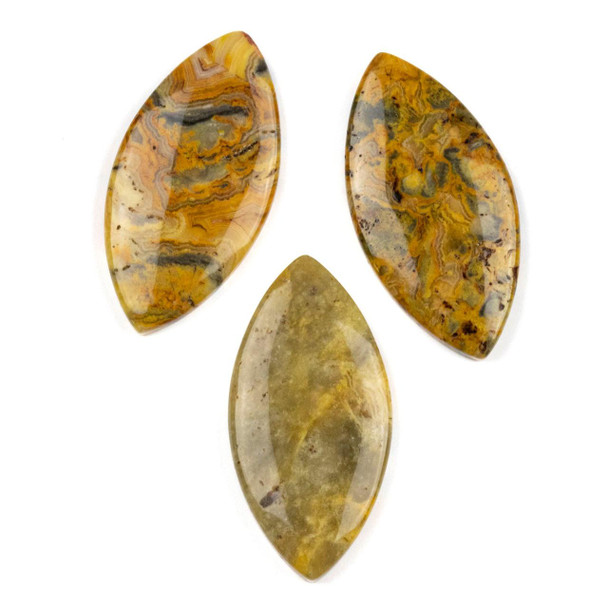 Cherry Tree Beads Crazy Lace Agate 25x50mm Top Side Drilled Marquise Pendant with a Flat Back - 1 per bag Cherry Tree Beads Crazy Lace Agate 25x50mm Top Side Drilled Marquise Pendant with a Flat Back - 1 per bag