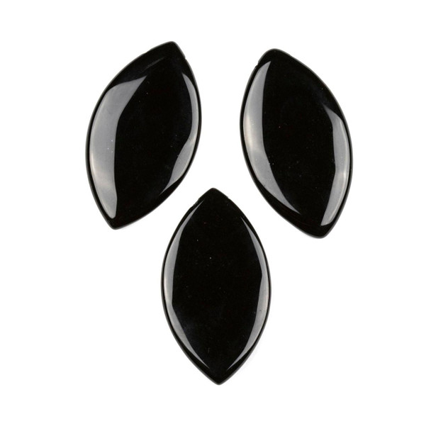 Cherry Tree Beads Onyx 24x44mm Top Side Drilled Puff Marquise Pendant - 1 per bag Cherry Tree Beads Onyx 24x44mm Top Side Drilled Puff Marquise Pendant - 1 per bag