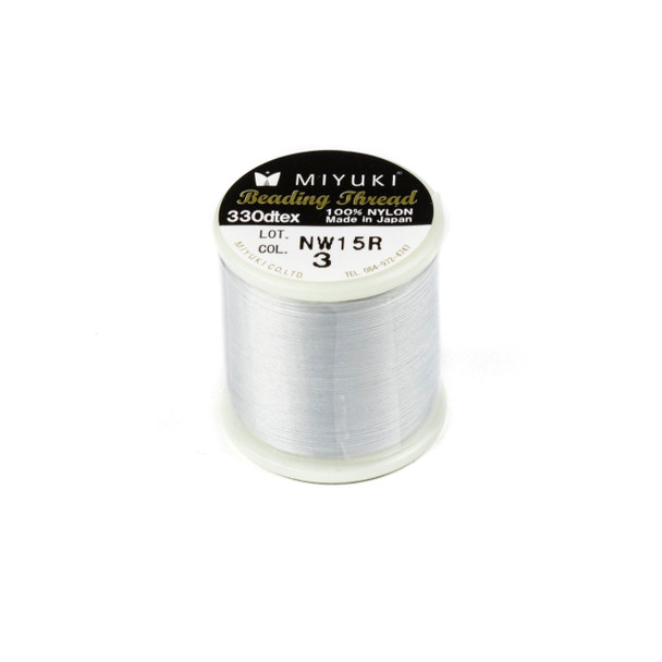 Miyuki Beading Nylon Thread - Silver MBT-03, 330dtex, 50 meters