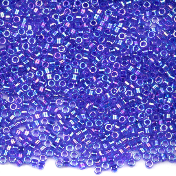 Miyuki 11/0 BD Lined Blue Violet AB Delica Seed Beads - #DB063, 7 gram tube