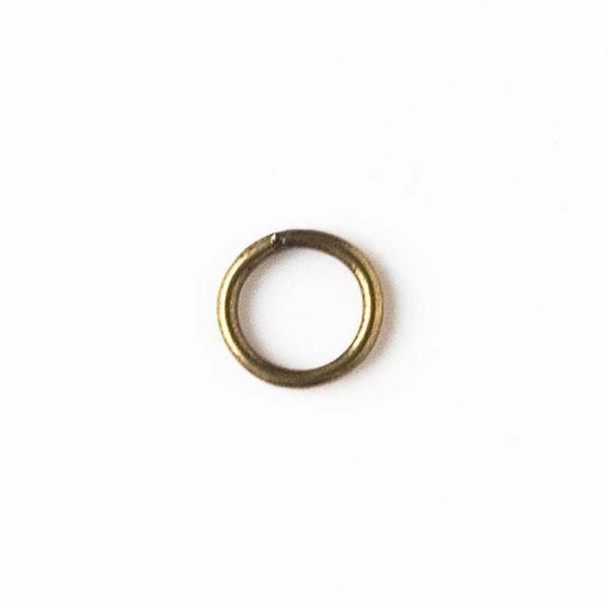 Vintage Bronze Colored Brass 6mm Soldered Closed Jump Rings - 20 gauge - 100 per bag - CTB-20gclosrg6vb