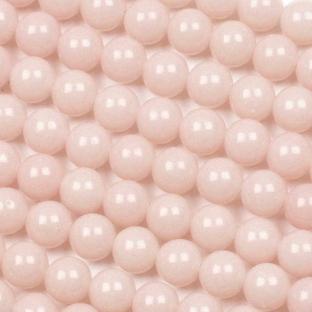 Glow-in-the-Dark Glass Round Beads - 8mm, Pink #6
