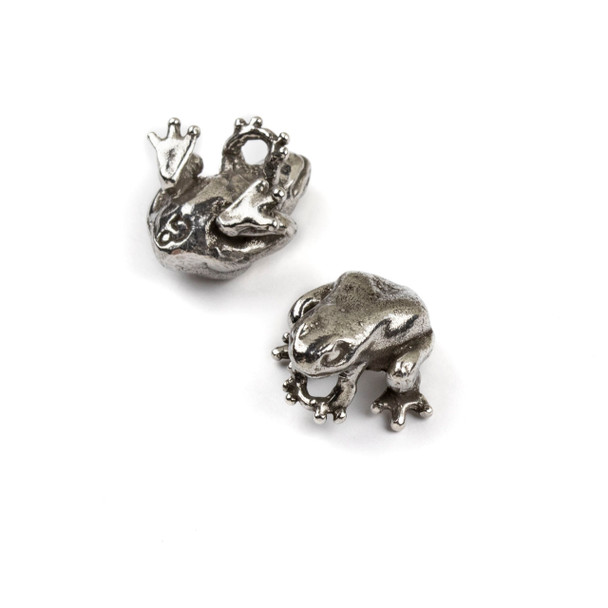 Green Girl Studios Pewter 20x23mm Poison Dart Frog Bead - 1 per bag