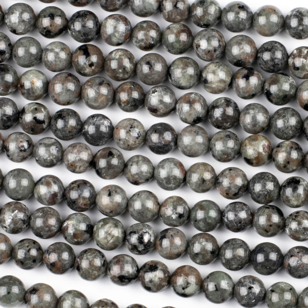 Yooperlite 8mm Round Beads - 15 inch strand