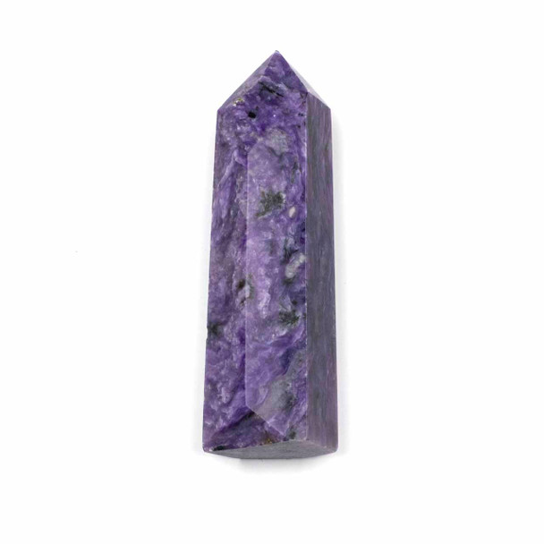 Charoite Crystal Tower - approx. 1x4", 1 piece