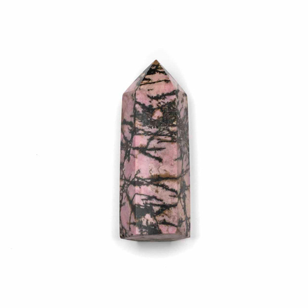 Cherry Tree Beads Rhodonite Crystal Tower - approx. 2.5-3.75", 1 piece 