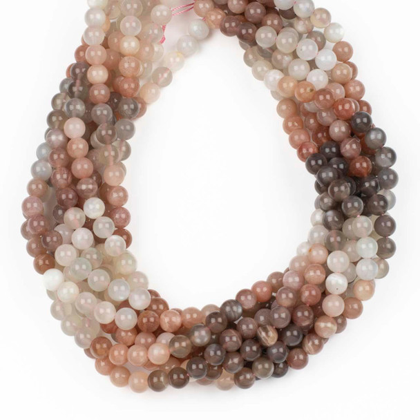 Cherry Tree Beads Multicolored Moonstone 8mm Round Beads - 15.5 inch strand 