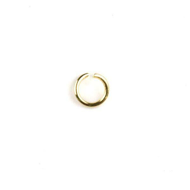 Gold Plated Stainless Steel 0.6x4mm Open Jump Rings - 25 per bag