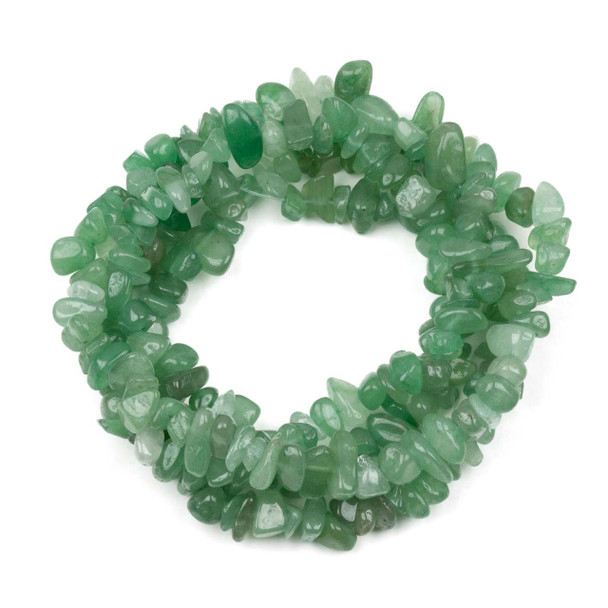 Green Aventurine 5-8mm Chip Beads - 31" circular strand