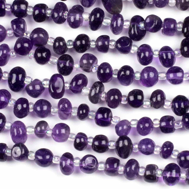 Amethyst 6-8mmNugget Beads - 15 inch strand