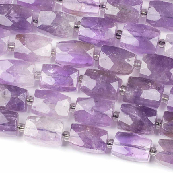 Amethyst 13x16mm Faceted Nugget Beads - 8 inch strand
