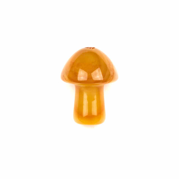 Red Agate 15x19mm Mushroom Bead with 2mm Vertically Drilled Large Hole - 1 per bag