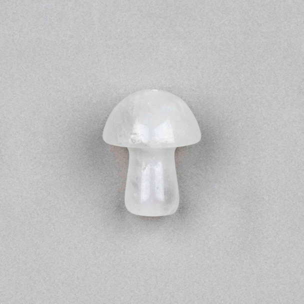 Cherry Tree Beads Clear Quartz 15x19mm Mushroom Bead with 2mm Vertically Drilled Large Hole - 1 per bag 