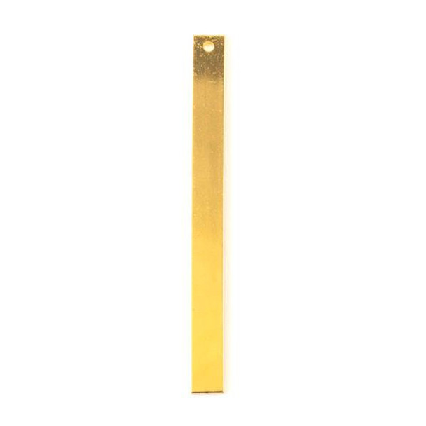 Gold Colored Brass 5x54mm Rectangle Drop - 6 per bag - ES7724g