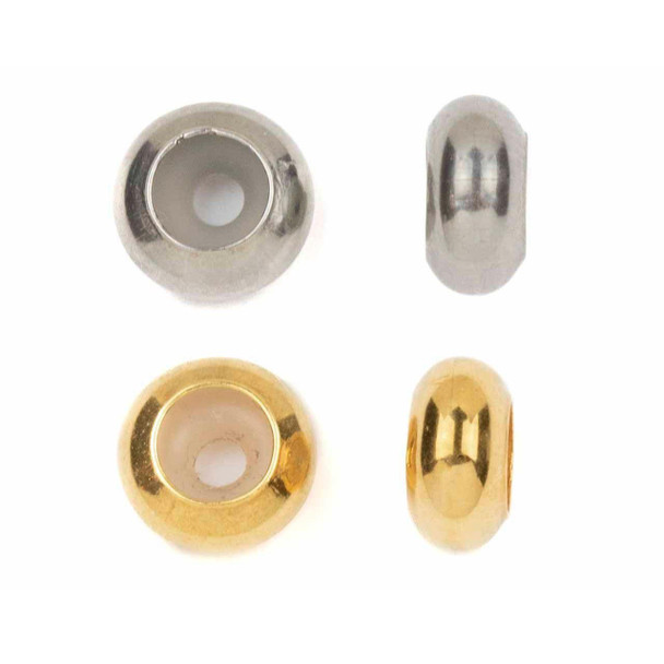 Cherry Tree Beads 304 Stainless Steel 4x8mm Rondelle Slide Clasps 