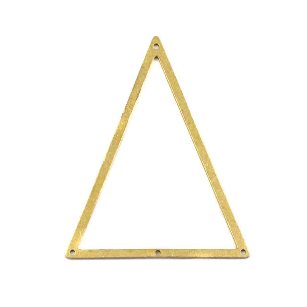 Raw Brass 40x50mm Triangle Link Components - 4 per bag - CTBXJ-061c
