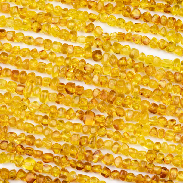 Golden Amber 5-8mm Nugget Beads - 19 inch strand