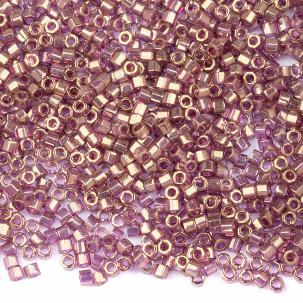 Miyuki 11/0 Gold Luster Amethyst Hex Cut Delica Seed Beads - #DBC0108, 7.2 gram tube