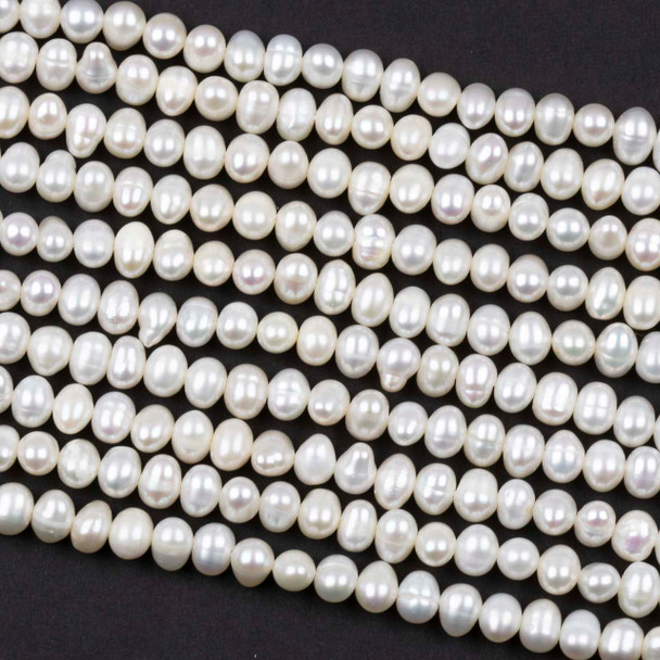 Fresh Water Pearl 4-5mm White Potato Beads - 15 inch strand