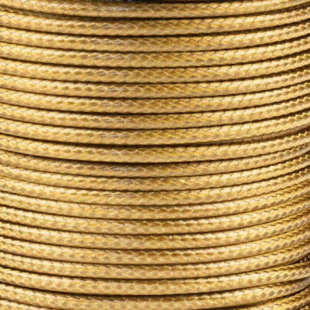 Cherry Tree Beads Waxed Polyester Cord - Golden Wheat #8, 2mm, 3 yard spool 