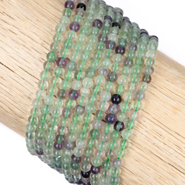 Cherry Tree Beads Green Fluorite 4mm Round Beads - 15 inch strand