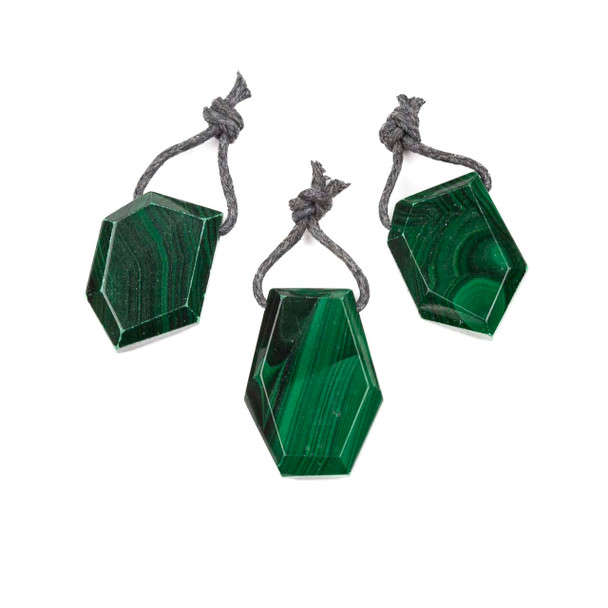 Malachite approx. 15-20x20-25mm Free Form Pendant - 1 piece