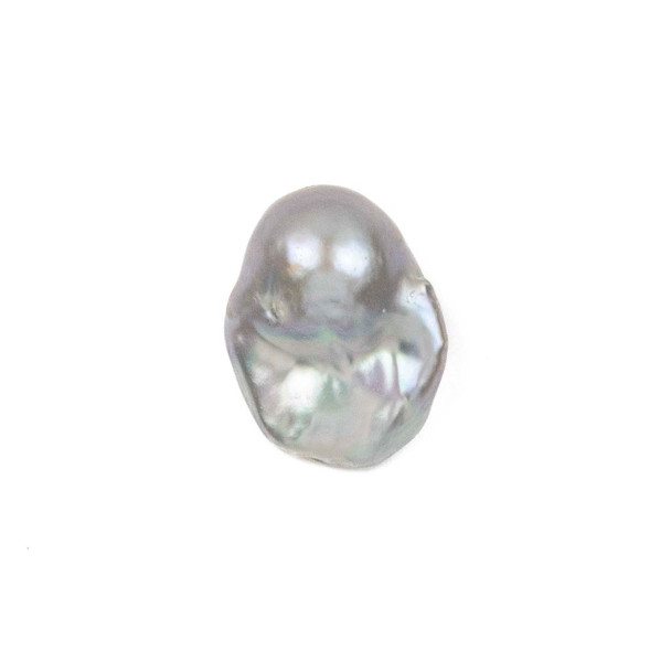 Fresh Water Pearl approx. 15x20mm Silver Baroque Pendant - 1 per bag