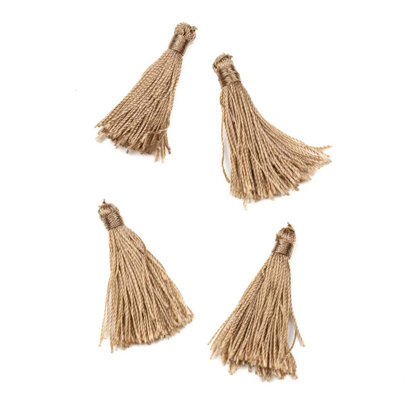 Beige 1.25 inch Nylon Tassels - 4 per bag