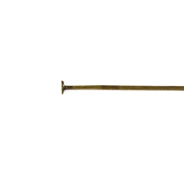 Vintage Bronze Plated Brass 2.4 inch, 24g Headpins - 100 per bag