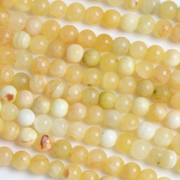Honey Jade 6mm Round Beads - 15 inch strand