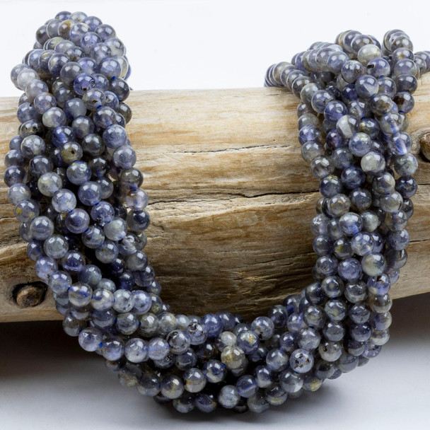 Cherry Tree Beads Iolite 4mm Round Beads - 15 inch strand 