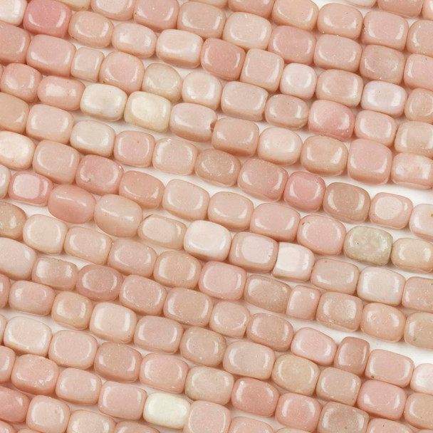 Pink Opal 5x7mm Drum Beads - color #26, 15 inch strand