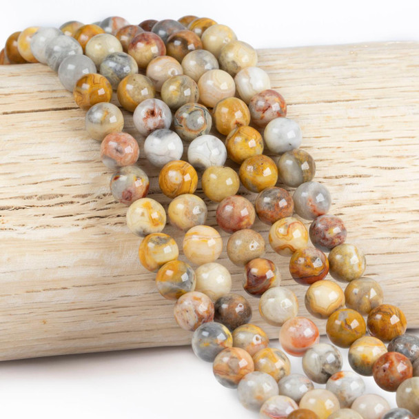 Cherry Tree Beads Crazy Lace Agate 8mm Round Beads - 15 inch strand  Cherry Tree Beads Crazy Lace Agate 8mm Round Beads - 15 inch strand