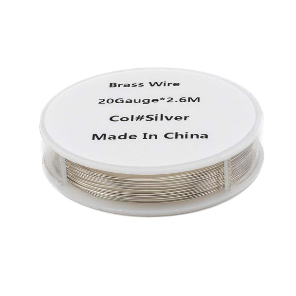 Cherry Tree Beads Silver Plated Brass Wire -20 gauge, 2.6 meter spool 