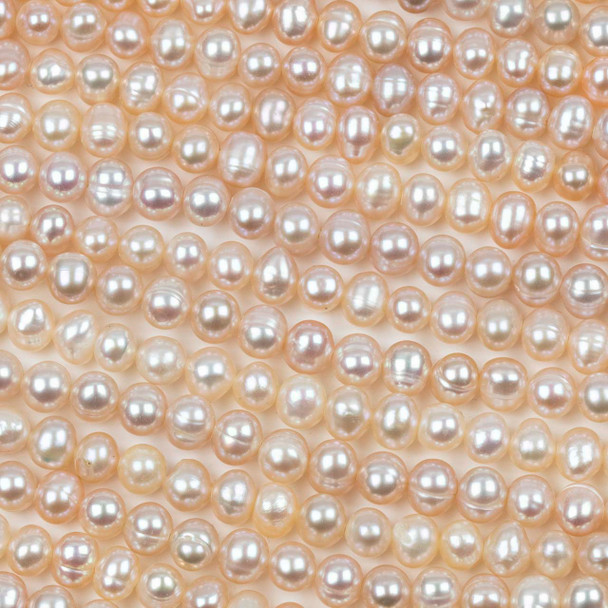 Fresh Water Pearl 5-6mm Peach Potato Beads - 16 inch strand