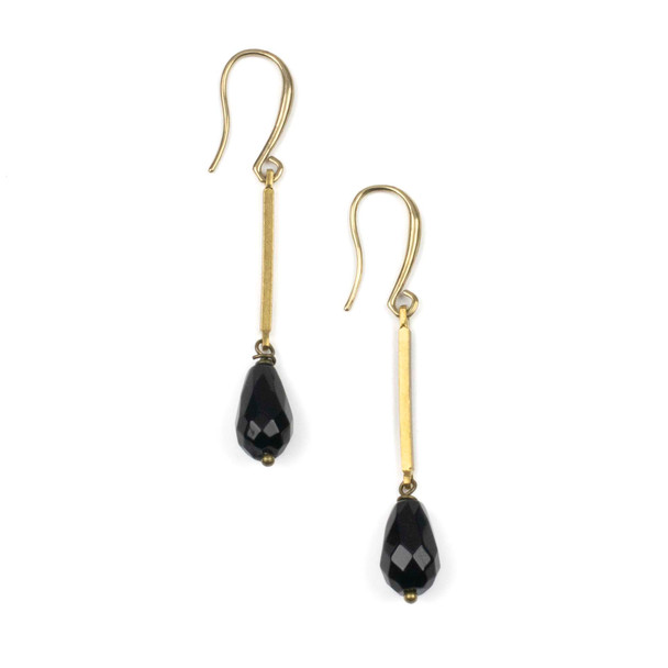 Black Obsidian Drop Earring Kit - #025