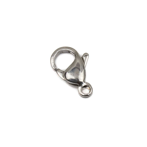 Silver 304 Stainless Steel 7x11mm Lobster Clasps - 100 per bag