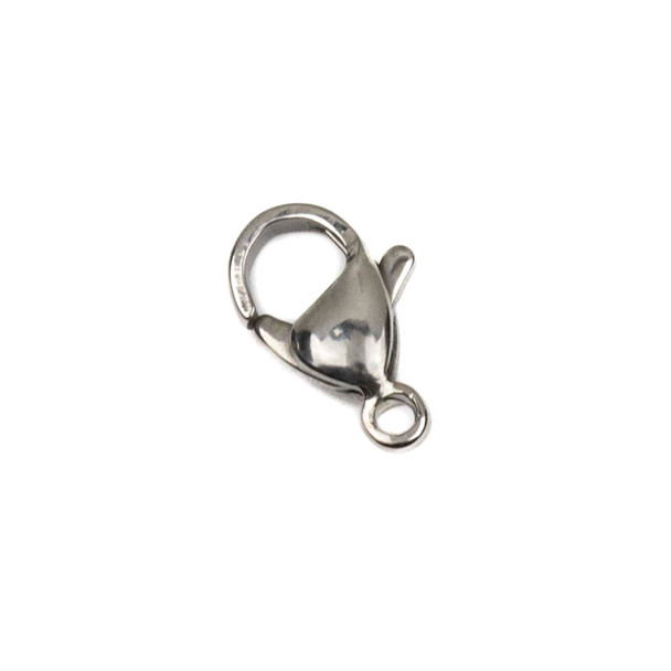 Silver 304 Stainless Steel 8x12mm Lobster Clasps - 100 per bag