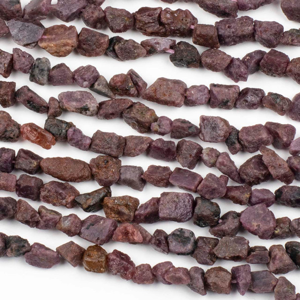 Ruby 6-9mm Rough Chip Beads - 15 inch strand