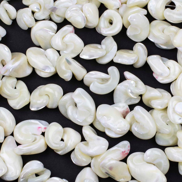 White Mother of Pearl 15-22mm Chip Beads - 15 inch strand