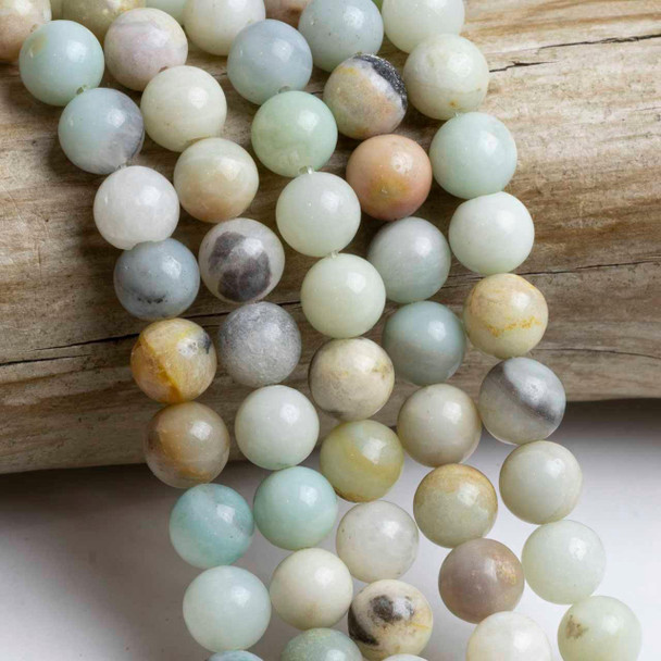 Cherry Tree Beads Multicolor Amazonite 8mm Round Beads - 15 inch strand 