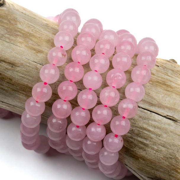 Cherry Tree Beads Rose Quartz 8mm Round Beads - 15 inch strand 