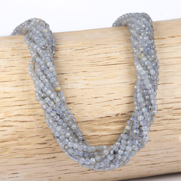 Cherry Tree Beads BOGO Blue Labradorite 2mm Faceted Round Beads - 15 inch strand 