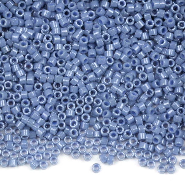 Miyuki 11/0 Opaque Denim Blue Luster Delica Seed Beads - #DB266, 7.2 gram tube